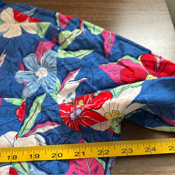 Vineyard Vines Blue Floral Button Down Shirt L - Picture 8 of 10